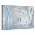 Modern Architectural Interior Art - Futuristic White Archway Design