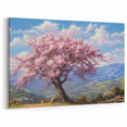 Blooming Tree Wall Art - Spring Mountain View - Vibrant Nature Print
