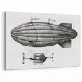Vintage Dirigible Illustration | Classic Airship Wall Art Print