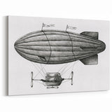 Vintage Dirigible Illustration | Classic Airship Wall Art Print