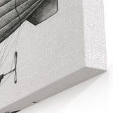 Vintage Dirigible Illustration | Classic Airship Wall Art Print