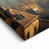 Elegant Airship Canvas Print | Vintage Steampunk Dirigible Wall Art