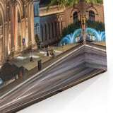 Elegant Night Museum Architecture - Canvas & Framed Wall Art Print