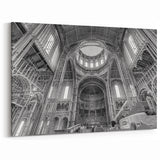 Monochrome Museum Architecture - Industrial Canvas & Framed Art Print