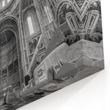 Monochrome Museum Architecture - Industrial Canvas & Framed Art Print