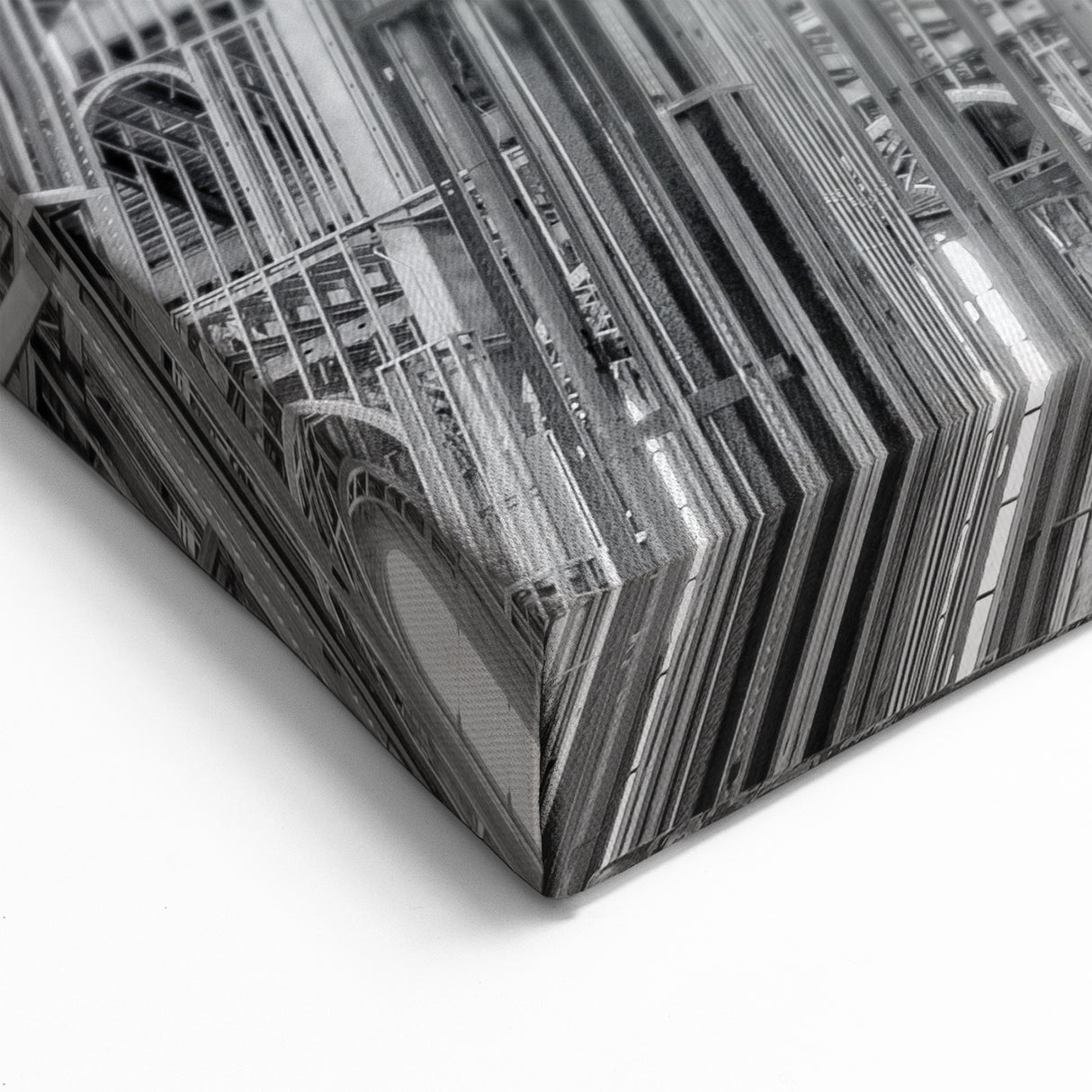 Monochrome Museum Architecture - Industrial Canvas & Framed Art Print