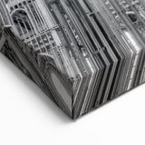 Monochrome Museum Architecture - Industrial Canvas & Framed Art Print