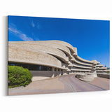 Modern Museum Architecture - Curved Design Canvas & Framed Wall Art