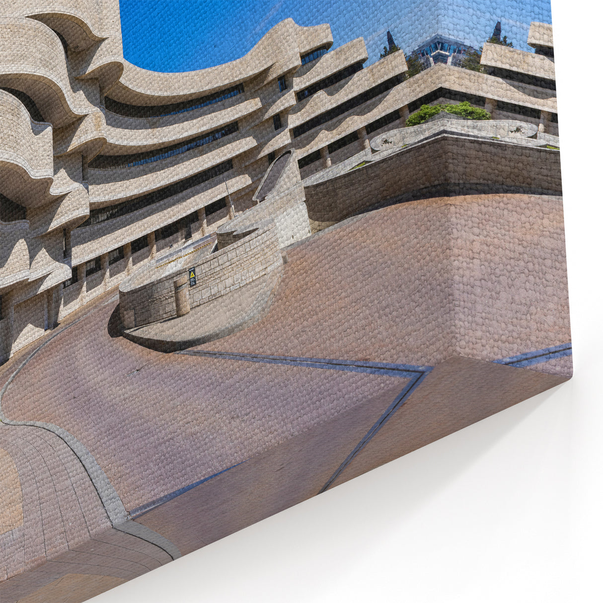 Modern Museum Architecture - Curved Design Canvas & Framed Wall Art