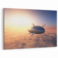 Sleek Airship Wall Art | Modern Dirigible Aviation Canvas Print