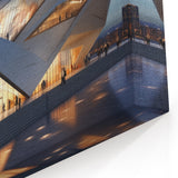 Futuristic Museum Architecture - Evening Light Canvas & Framed Art