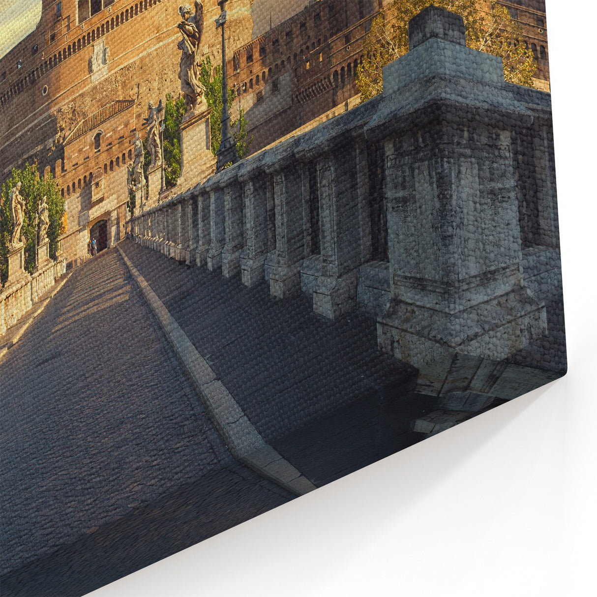 Historic Castle Architecture - Sunset Canvas & Framed Wall Art Print