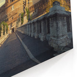 Historic Castle Architecture - Sunset Canvas & Framed Wall Art Print