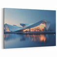 Futuristic Wave Architecture - Evening Light Canvas & Framed Wall Art