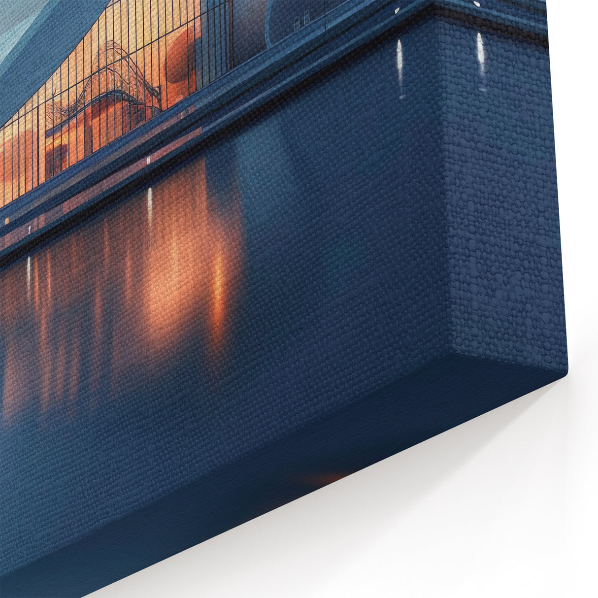 Futuristic Wave Architecture - Evening Light Canvas & Framed Wall Art