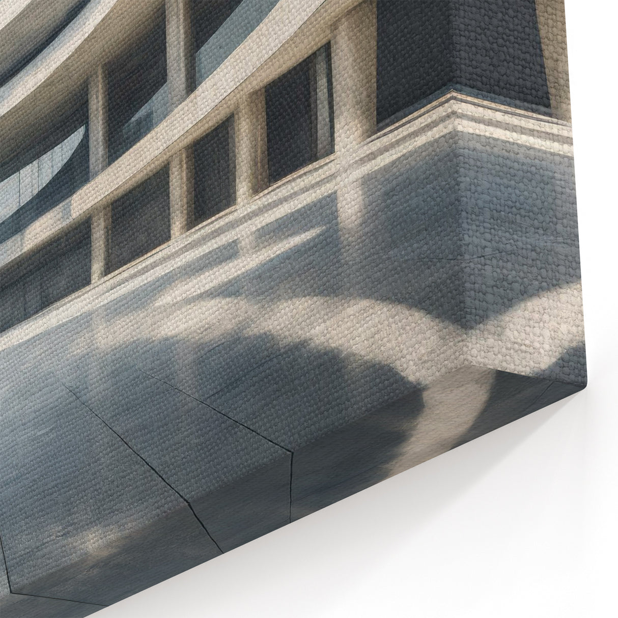 Minimalist Modern Architecture - Concrete Curves Canvas & Framed Art