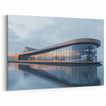 Modern Glass Pavilion - Reflections Canvas & Framed Wall Art Print