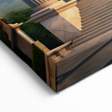 Classical Temple Architecture - Golden Hour Canvas & Framed Wall Art