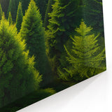 Majestic Sunrise Over Pine Forest - Tree Canvas Prints & Nature Wall Art