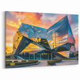 Contemporary Museum Architecture Art - Golden Hour Canvas Print