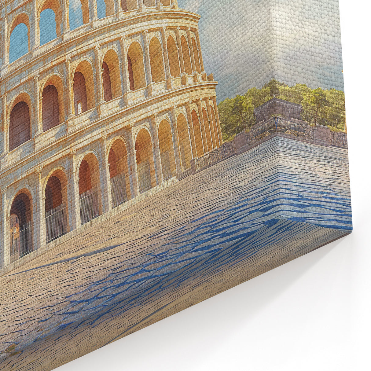 Historic Colosseum Rome Art - Ancient Architecture Canvas Print