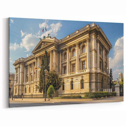 Classic European Museum Art - Elegant Architecture Canvas Print