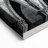 Gothic Cathedral Pipe Organ Art - Black & White Historic Print