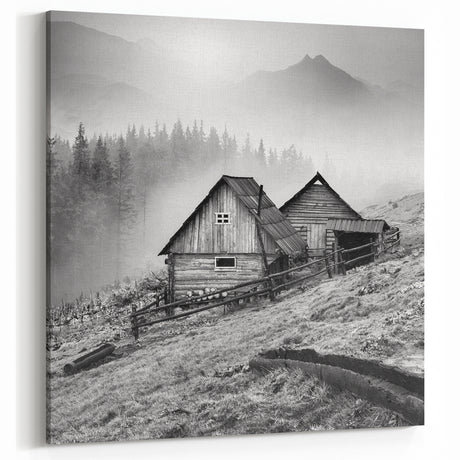 Rustic Countryside Wall Art - Scenic Rural Landscape Canvas
