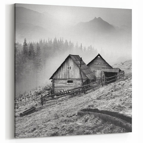 Rustic Countryside Wall Art - Scenic Rural Landscape Canvas