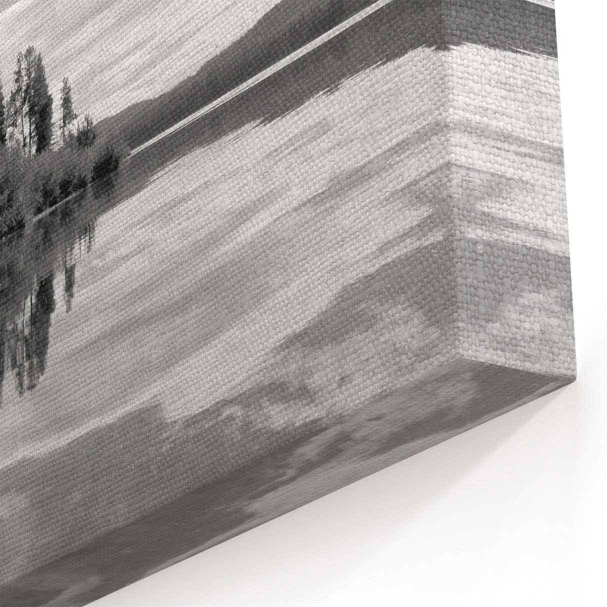 Scenic Countryside Wall Art - Reflective Rural Landscape Canvas