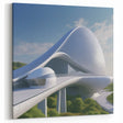 Futuristic Museum Architecture Art - Sleek Modern Design Print