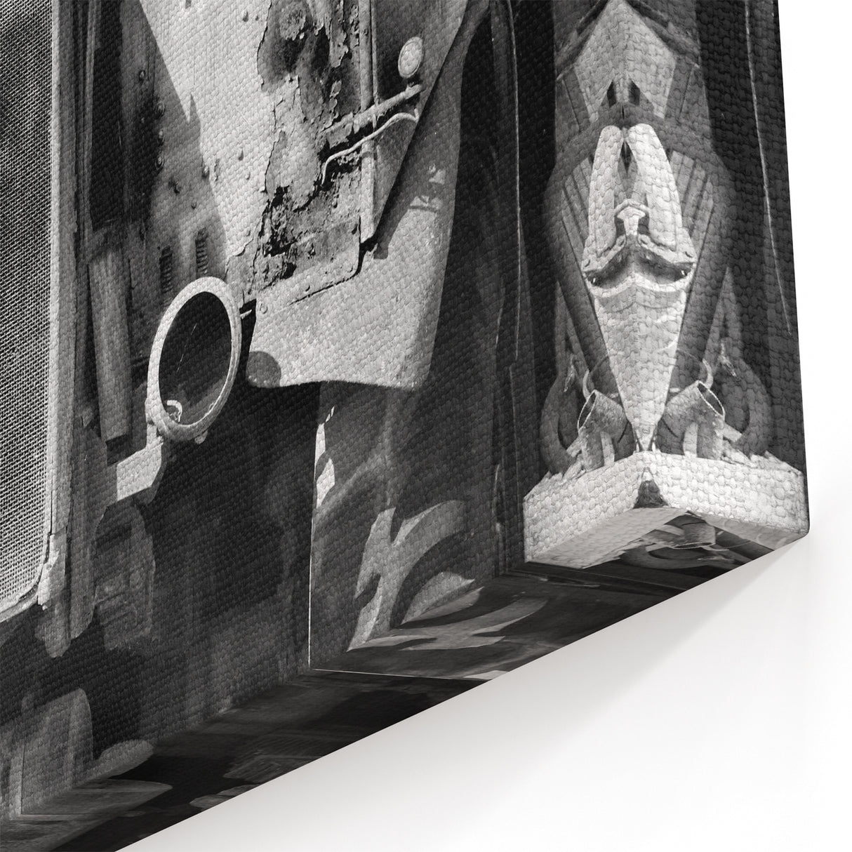 Dereliction Wall Art - Vintage Abandoned Crane Hire Truck Urban Decay Canvas