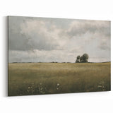 Pastoral Wall Art - Minimalist Countryside Canvas for Rustic Decor