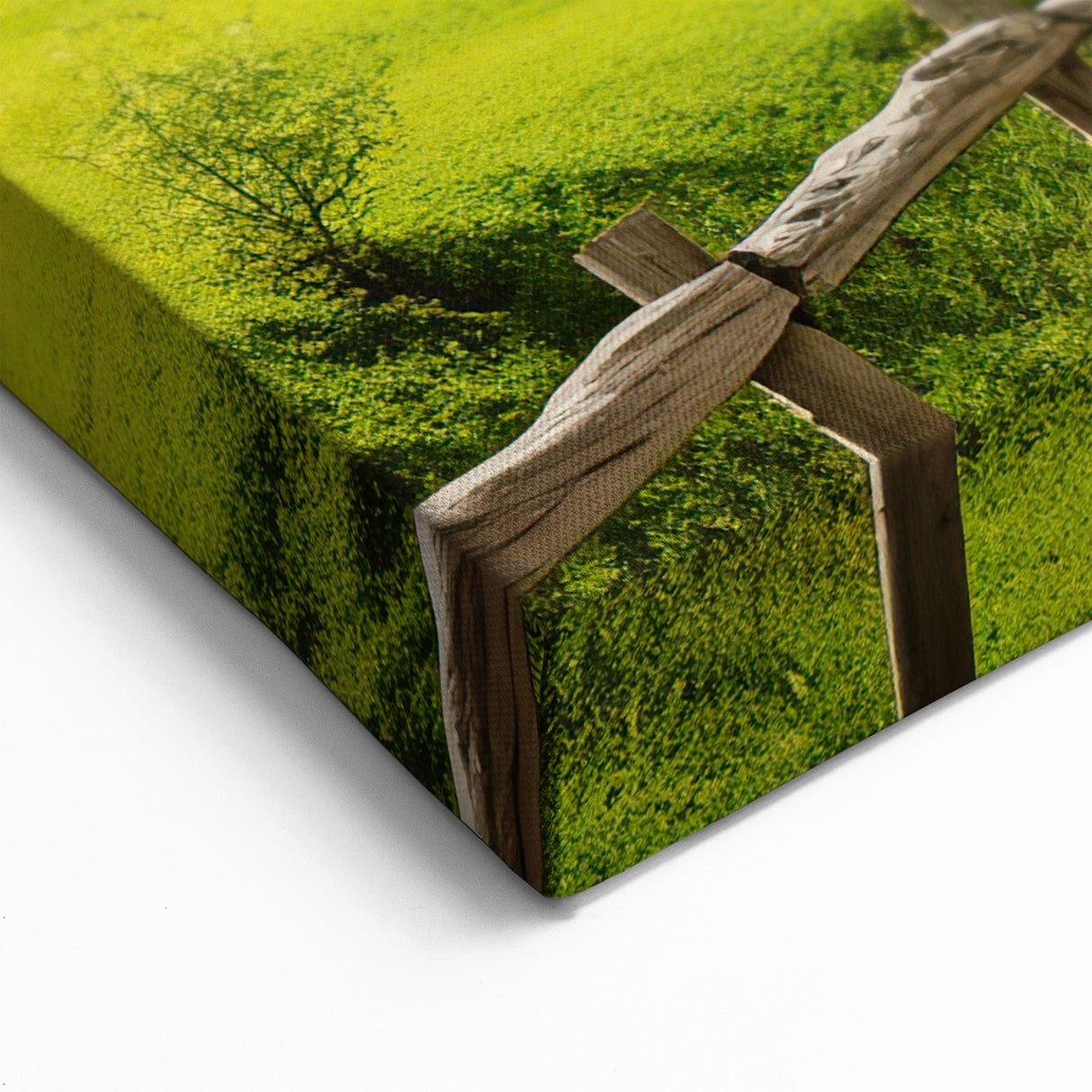Rustic Farmhouse Decor - Countryside Art of Mountain Village Scenery