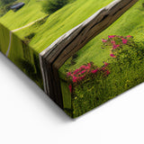 Countryside Wall Art - Scenic Mountain Village Canvas for Rustic Decor