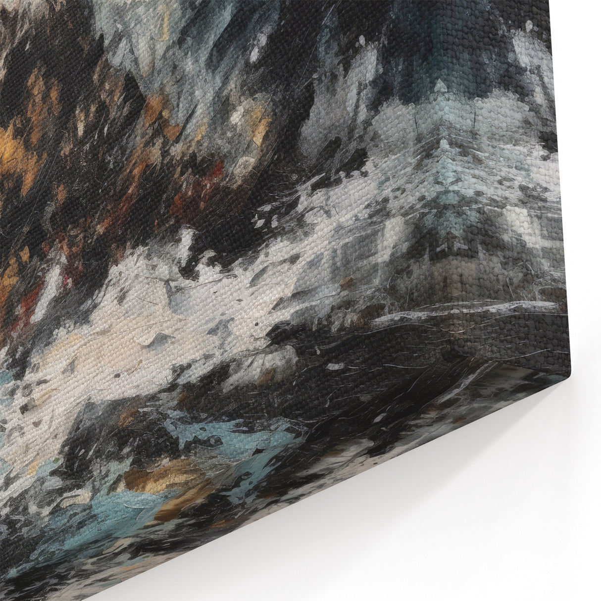 Abstract Stormy Lighthouse Art - Dramatic Coastal Canvas Print Decor