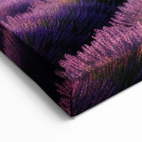 Rustic Lavender Field Art - Countryside Wall Art with Sunset Glow