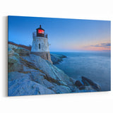 Twilight Coastal Lighthouse Art - Tranquil Evening Canvas Print