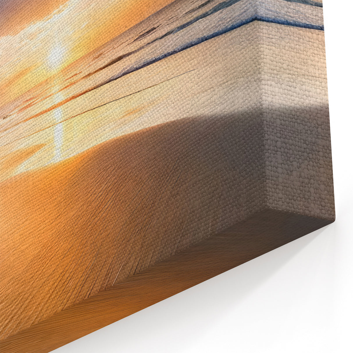 Radiant Sunrise Lighthouse Art - Serene Coastal Canvas Print Decor