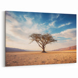 Serene Desert Tree Wall Art - Tranquil Landscape Canvas Prints - Nature Decor