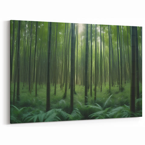 Bamboo Forest Wall Art - Serene Green Landscape Canvas Prints - Nature Decor