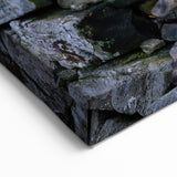 Countryside Wall Art - Scenic Stone Wall and Rolling Fields Canvas
