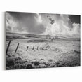 Dramatic Black & White Countryside Wall Art - Rustic Landscape Print