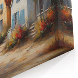 Coastal Village Wall Art - Charming Seaside Canvas Print for Home Decor