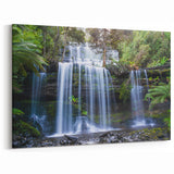 Lush Rainforest Waterfall Art - Tropical Jungle Canvas Print - Nature Decor