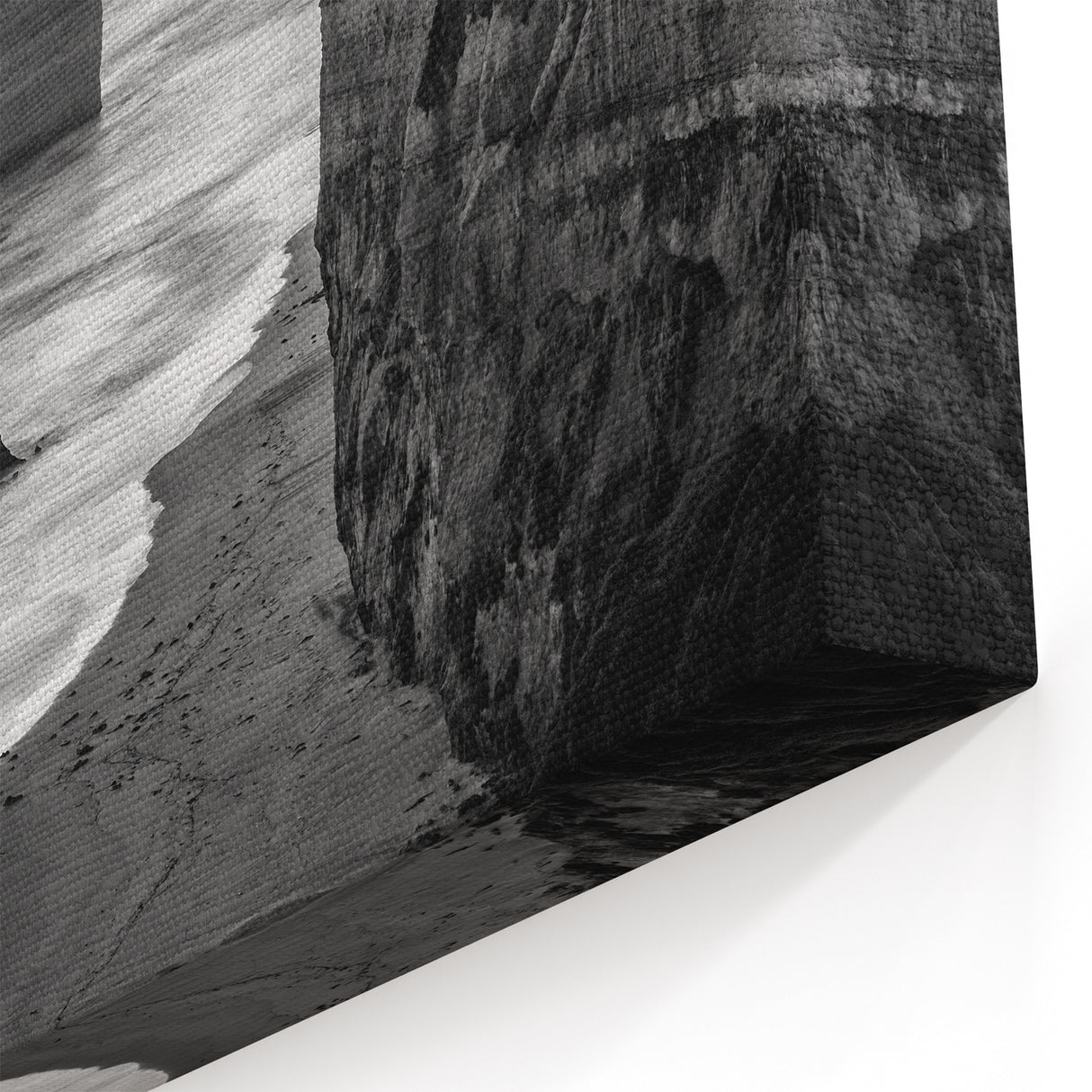 Black and White Seascape Wall Art - Dramatic Coastal Art Print Canvas