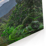 Rainforest Mountain Vista Art - Lush Jungle Landscape Print - Nature Decor