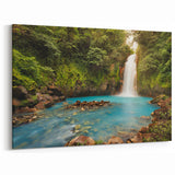 Rainforest Waterfall Art - Tranquil Jungle Landscape Print - Nature Decor