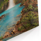 Rainforest Waterfall Art - Tranquil Jungle Landscape Print - Nature Decor