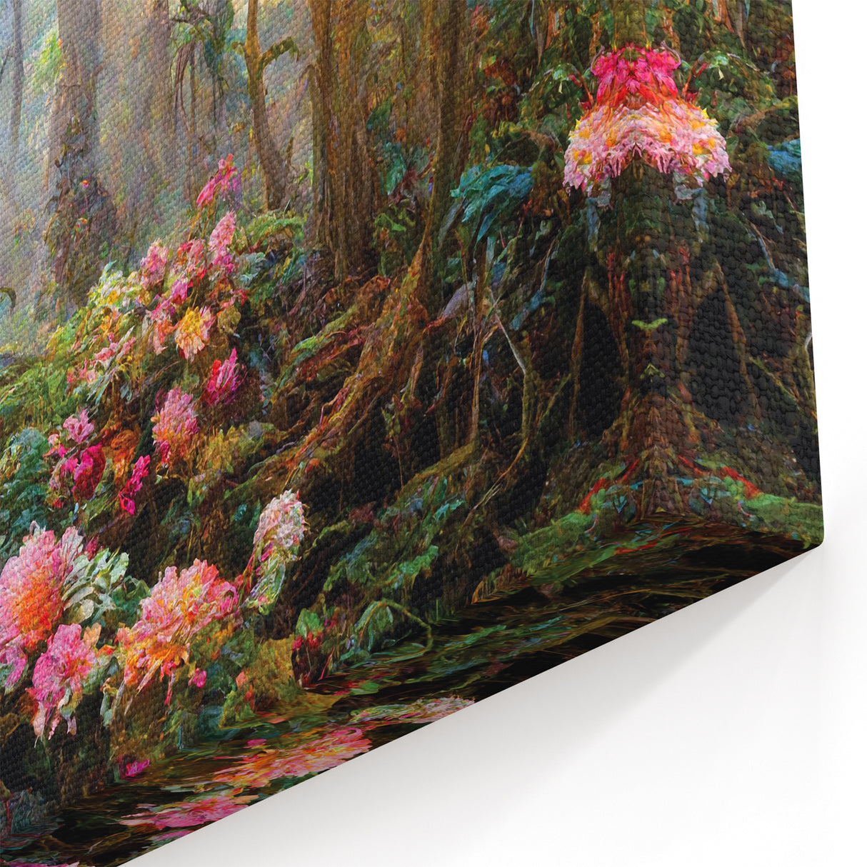 Lush Rainforest Blossom Art - Vibrant Jungle Floral Print - Nature Decor